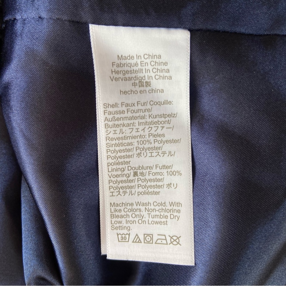 J. Crew Teddy Sherpa Black Double Breasted Coat #BA548 Medium Petite - Picture 7 of 8